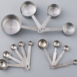 Sturdy Stainless Steel Measuring Cups & Spoons