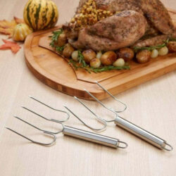 Stainless Steel Multi-Headed Turkey Steak BBQ Fork